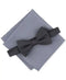 New Alfani Men's Ludlow Textured Bow Tie Black Gray ONE SIZE